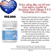 Viên uống hỗ trợ tim mạch và huyết áp Healthy Care Ultimate Omega 3,6,9 chính hãng Úc mẫu mới