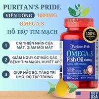 Viên uống hỗ trợ tim mạch Omega-3 Fish Oil 1000mg Puritan's pride 100 viên