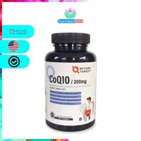 Viên uống hỗ trợ tim mạch NATURE TARGET CoQ10 200mg + PQQ with Organic Olive Oil High Absorption 120 Viên