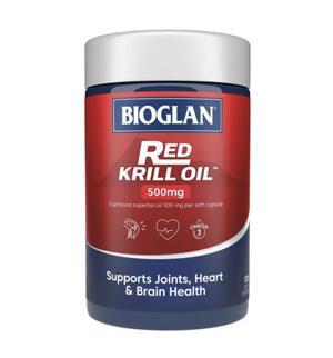Viên uống hỗ trợ tim, não và khớp Bioglan Red Krill Oil 500mg 120 viên