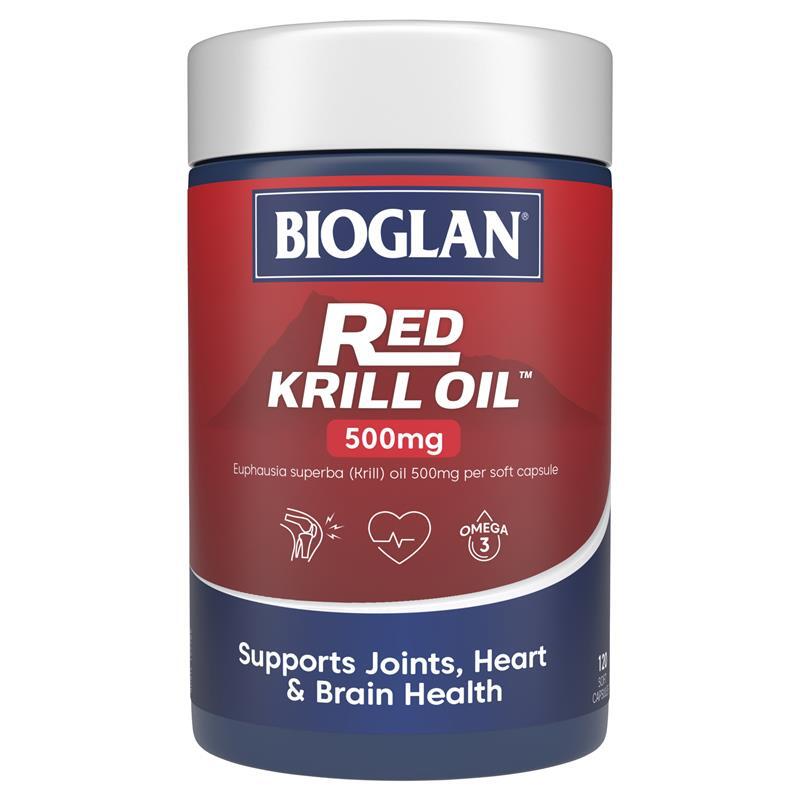 Viên uống hỗ trợ tim, não và khớp Bioglan Red Krill Oil 500mg 120 viên