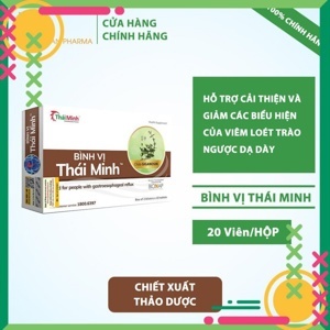 Viên Uống Hỗ Trợ Trào Ngược, Viêm Loét Dạ Dày Bình Vị Thái Minh 2X10