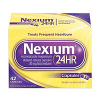 Viên uống hỗ trợ viêm loét dạ dày hành tá tràng Nexium 24hr 42 viên (hộp giấy)