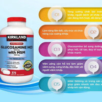 VIÊN UỐNG HỖ TRỢ XƯƠNG KHỚP , ĐAU NHỨC , THOÁI HOÁ KHỚP GLUCOSAMINE KIRKLAND 375 VIÊN