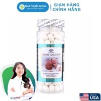 Viên uống hỗ trợ xương khớp Nu-Health Canxi Liquid Calcium vitamin D 160 viên