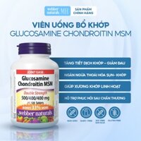 Viên uống hỗ trợ xương khớp 𝐖𝐞𝐛𝐛𝐞𝐫 𝐍𝐚𝐭𝐮𝐫𝐚𝐥𝐬-MH 𝐆𝐥𝐮𝐜𝐨𝐬𝐚𝐦𝐢𝐧𝐞 𝐂𝐡𝐨𝐧𝐝𝐫𝐨𝐢𝐭𝐢𝐧 𝐌𝐒𝐌