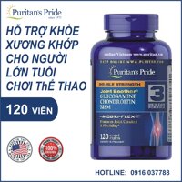 Viên uống hỗ trợ xương khớp Puritan's Pride Double Strength Glucosamine, Chondroitin & MSM Joint Soother® - 120 viên