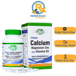 Viên uống hỗ trợ xương Puritan's Pride Chelated Calcium, Magnesium & Zinc 100 viên