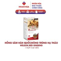 Viên Uống Hồng Sâm Bồi Bổ Sức Khỏe Welson Red Ginseng hộp 60 viên
