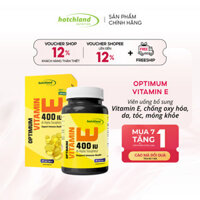 Viên uống Hotchland Optimum Vitamin E 400IU bổ sung vitamin E giúp da, tóc đẹp, chống lão hóa hộp 60 viên