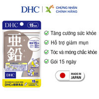 Viên uống kẽm DHC Nhật Bản thực phẩm chức năng Zinc giúp ăn ngon miệng  giảm mụn dưỡng tóc và móng khỏe hỗ trợ sinh lý nam 15 ngày XP-DHC-ZIN15