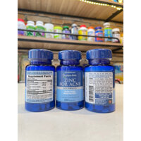 Viên uống kẽm giảm mụn ZINC FOR ACNE Puritan Pride 100v