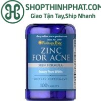 Viên uống kẽm trị mụn Zinc For Acne của Puritan’s Pride 100 viên