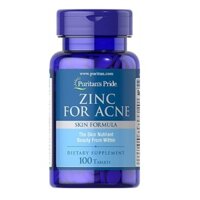 Viên uống kẽm Zinc For Acne Puritan's Pride hỗ trợ ngừa mụn 100 viên Maxwell68