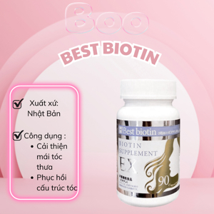 Viên uống kích thích mọc tóc Best Biotin Supplement Ex Nhật bản 90 viên