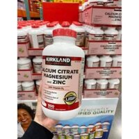 Viên uống Kirkland Calcium Citrate Magnesium and Zinc 500 viên của Mỹ.