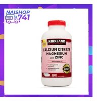 Viên uống Kirkland Calcium Citrate Magnesium and Zinc 500v Mỹ