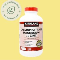 Viên Uống Kirkland Calcium Citrate Magnesium & ZinC - 500v - Mỹ