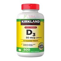 Viên Uống Kirkland Extra Strength Vitamin D3 2000 IU