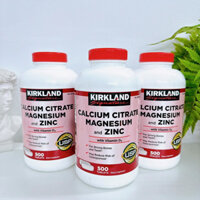 VIÊN UỐNG KIRKLAND SIGNATURE CALCIUM CITRATE MAGNESIUM AND ZINC chai 500 Viên