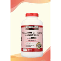 VIÊN UỐNG KIRKLAND SIGNATURE CALCIUM CITRATE MAGNESIUM AND ZINC chai 500 viên
