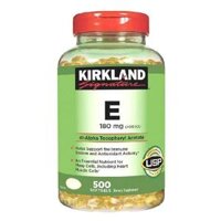 Viên uống Kirkland Signature Vitamin E của Mỹ, 500 viên