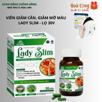 Viên Uống LADY SLIM aviphar, Hỗ trợ giảm cân, giảm mỡ trong máu, ngăn ngừa các biến chứng của bệnh béo phì, lọ 30 Viên