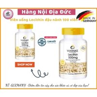 Viên uống Lecithin đậu nành 100 viên ( Warnke 15110 Lecithin 500mg (100 Kapseln) )