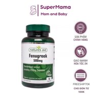 Viên uống lợi sữa Cỏ cà ri Fenugreek Natures Aid 500mg 90 viên