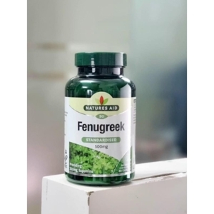 Viên uống lợi sữa Natures Aid Fenugreek - 500mg hộp 90 viên