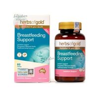 Viên uống lợi sữa Úc Herbs Of Gold Breastfeeding Support 60 viên của Úc Giúp sữa mẹ dồi dào, chất lương chính hãng