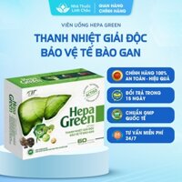 Viên uống mát gan giải độc, thải độc gan, thanh nhiệt, bảo vệ tế bào gan Hepa Green