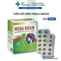 Viên Uống Mega Brain Tăng Cường Tuần Hoàn Máu, Giảm Triệu Chứng Sau Tai Biến - Hộp 100 Viên