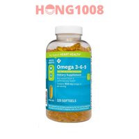 Viên uống Member's Mark Omega 3-6-9 Supports Heart Health 325 viên của Mỹ omega 369