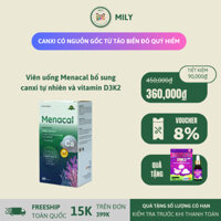 Viên uống Menacal bổ sung canxi tự nhiên và vitamin D3K2 - Hộp 60 viên