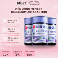 Viên uống Menard Blueberry Astaxanthin chống oxy hóa, bổ mắt 120 viên