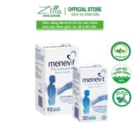 Viên uống Menevit hỗ trợ sức khỏe sinh sản Nam giới, Úc 30 & 90 viên