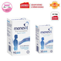 Viên Uống Menevit Nâng Cao Chất Lượng Tinh Trùng Úc 30 viên & 90 viên phục hồi sức khoẻ nam giới