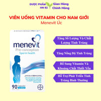 Viên uống Menevit Úc Tăng cường sinh lý nam Vitamin cho nam giới tăng số lượng tinh trùng Duocphamhn92 90 viên