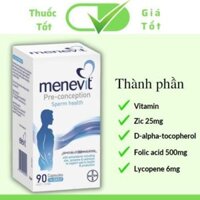 Viên uống Menevit Úc Tăng cường sinh lý nam Vitamin cho nam giới tăng số lượng tinh trùng 90 viên