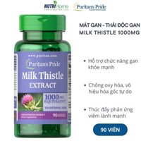 Viên uống Milk thistle 1000mg Puritan’s Pride bảo vệ tế bào gan, chống oxy hóa, hỗ trợ thải độc gan (Nutri Home)(90 viên