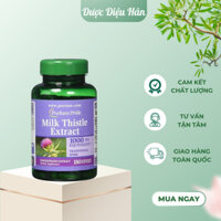 Viên Uống Milk Thistle Extract 1000mg Puritan's Pride Thực Phẩm Hỗ Trợ Bổ Gan, Lọ 180 Viên - Hàng Chuẩn