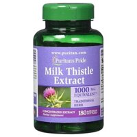 Viên uống Milk Thistle Extract 1000mg hỗ trợ giải độc gan, tăng cường chức năng gan (180 viên)