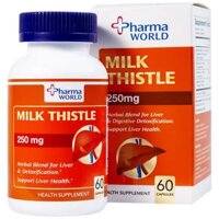 Viên uống Milk Thistle Pharma World hỗ trợ bảo vệ và tăng cường chức năng gan (60 viên)