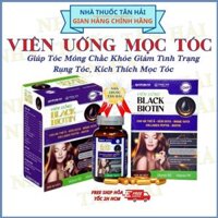 Viên uống mọc tóc BLACK BIOTIN giúp nuôi dưỡng tóc, móng chắc khỏe, giảm rụng tóc, làm đen tóc, hộp 30 viên