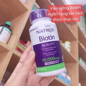 Viên uống mọc tóc Natrol Biotin 10000 mcg - 100 viên