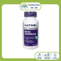 Viên uống mọc tóc Natrol Biotin 10000 Mcg của Mỹ 100 viên giúp kích mọc tóc, giảm gãy rụng