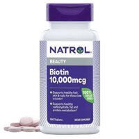 Viên uống mọc tóc Natrol Biotin 10000mcg của Mỹ 100 viên