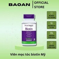Viên Uống Mọc Tóc Và Chống Rụng Tóc Natrol Biotin 10,000mcg Hộp 100 Viên  của Mỹ, viên uống mọc tóc biotin Mỹ