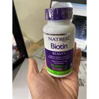 Viên Uống Natrol Biotin mọc tóc 10000 Mcg hộp 100 Viên, hàng Mỹ